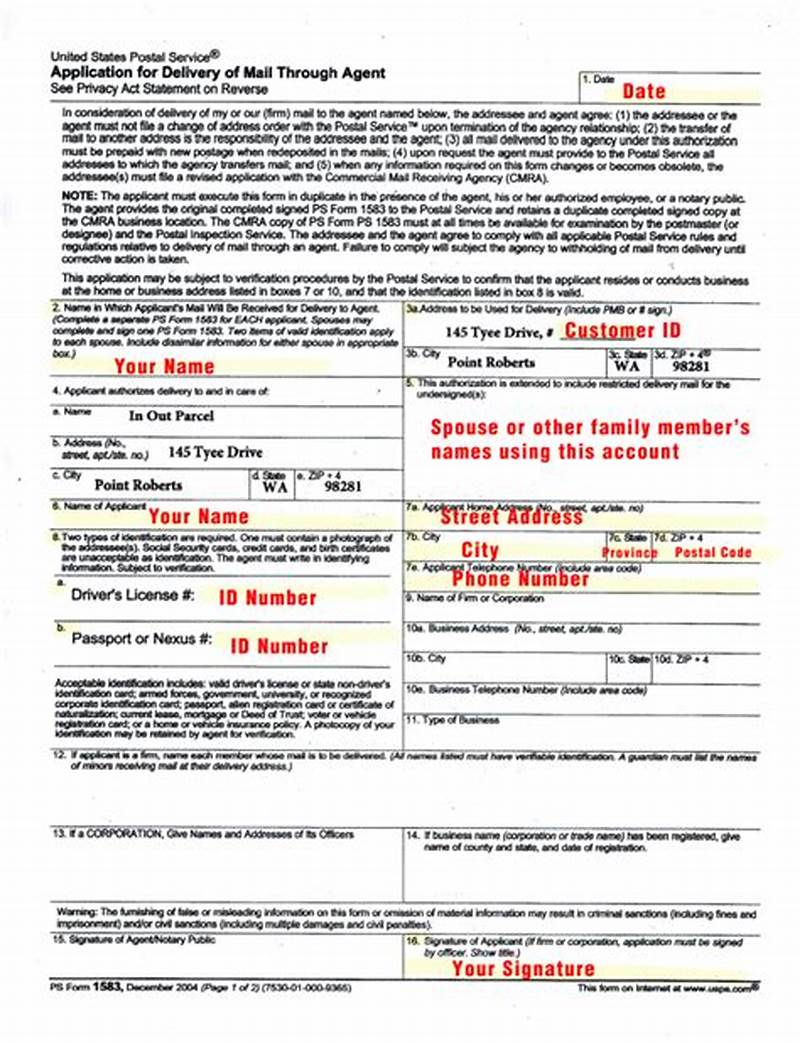 Usps Form 1583 Example