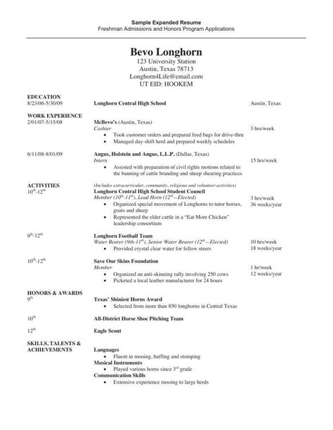 Ut Resume Template