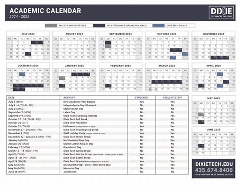 Ut Spring Calendar