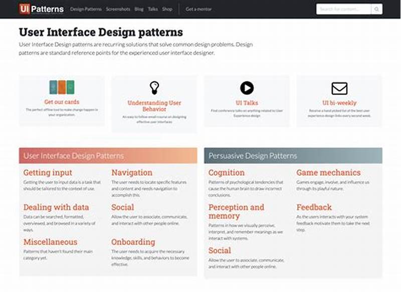 Ux Pattern Library