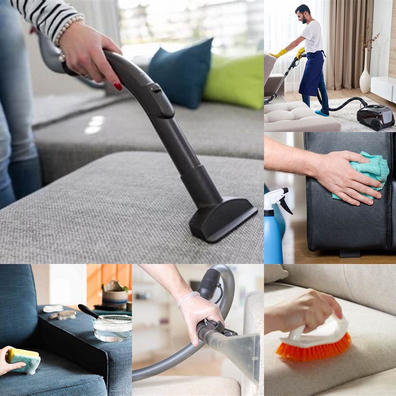 Vacuum or brush the sofa regularly to remove dust and dirt Use a soft-bristled brush or a vacuum cleaner with a soft brush attachment to avoid damaging the fabric or leather