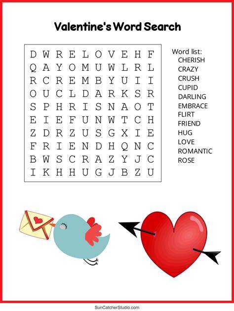 Valentine's Word Search Printable