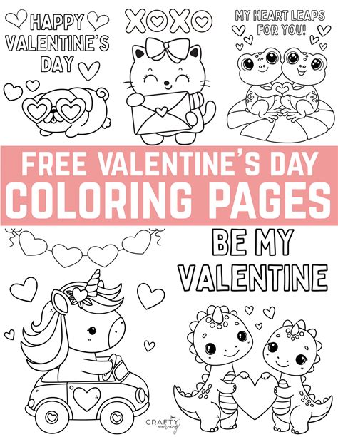 Valentines Color Pages Printable