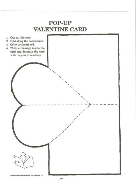 Valentines Day Pop Up Card Template