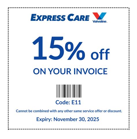 Valvoline Express Care Coupon $25 Printable