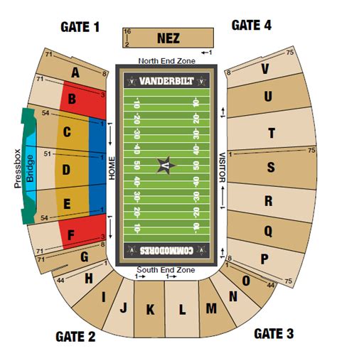 Vandy Football Seating Chart