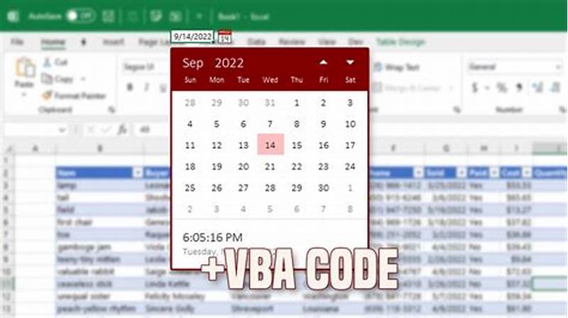 Vba Code For Calendar In Excel