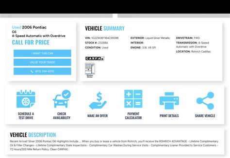 Vehicle Description Page Vdp Template
