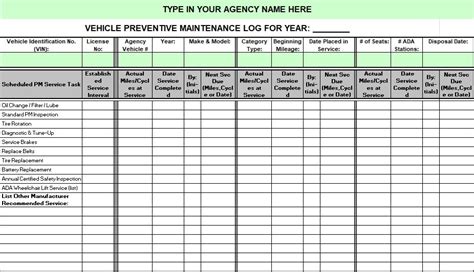 Vehicle Fleet Management Excel Template