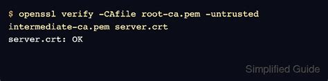 Verify a certificate chain using openssl verify
