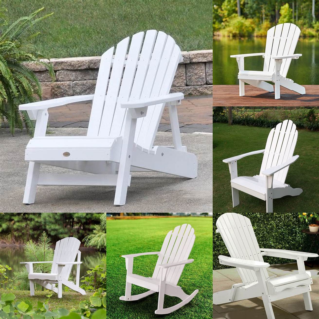 Versatile - White Adirondack chairs can be dressed up or down depending on your preference Add colorful cushions or blankets for a pop of color or keep them simple and elegant on their own