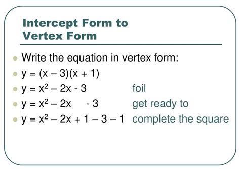 Vertex Form