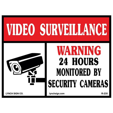 Video Surveillance Sign Printable