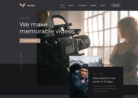 Videography Website Template