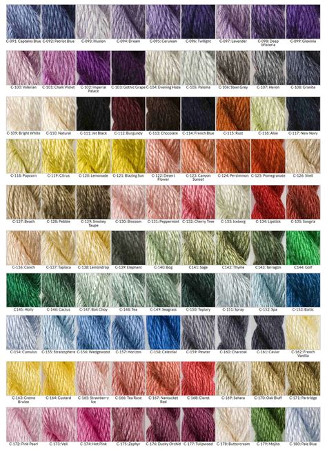 Vineyard Silk Color Chart