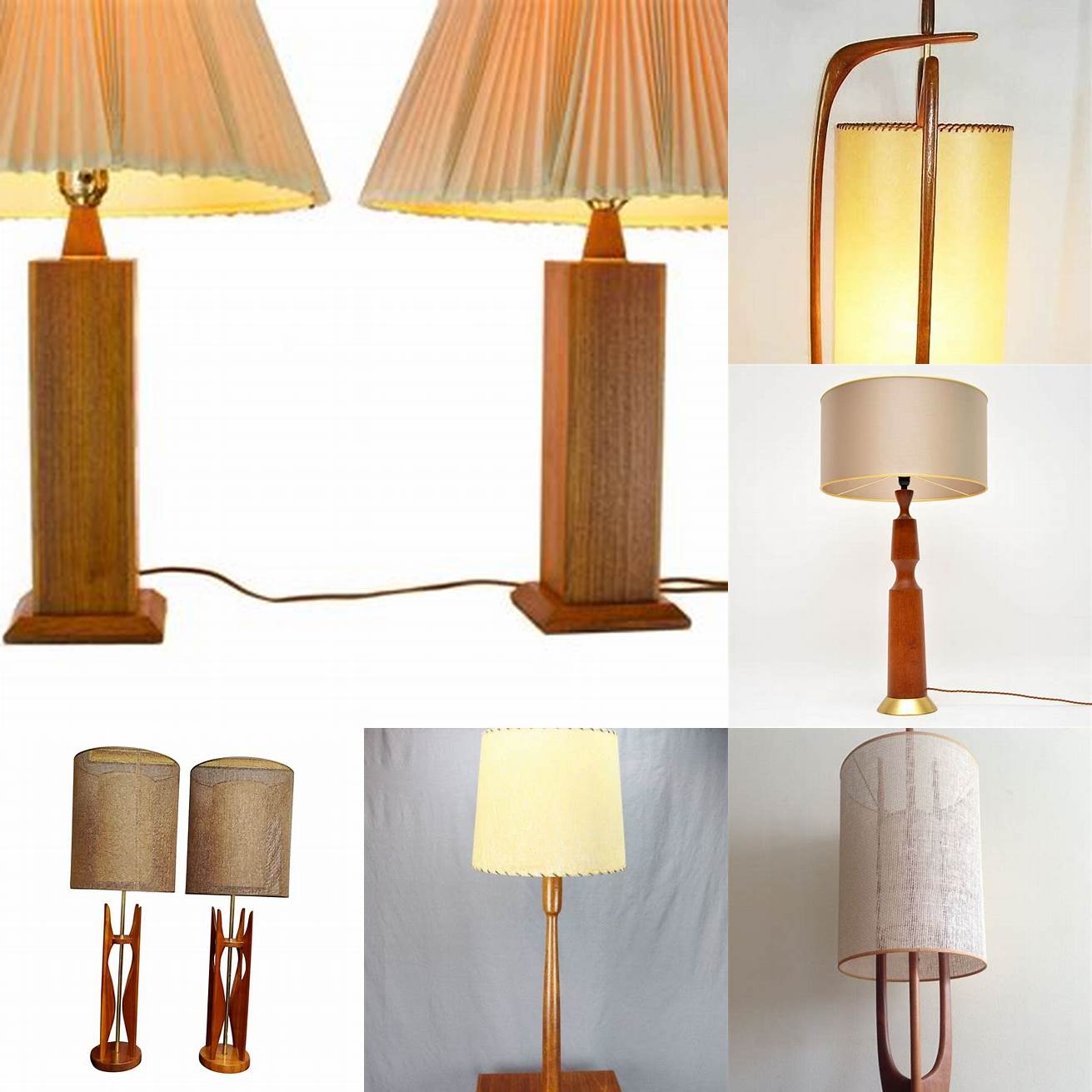 Vintage Teak Furniture Table Lamp
