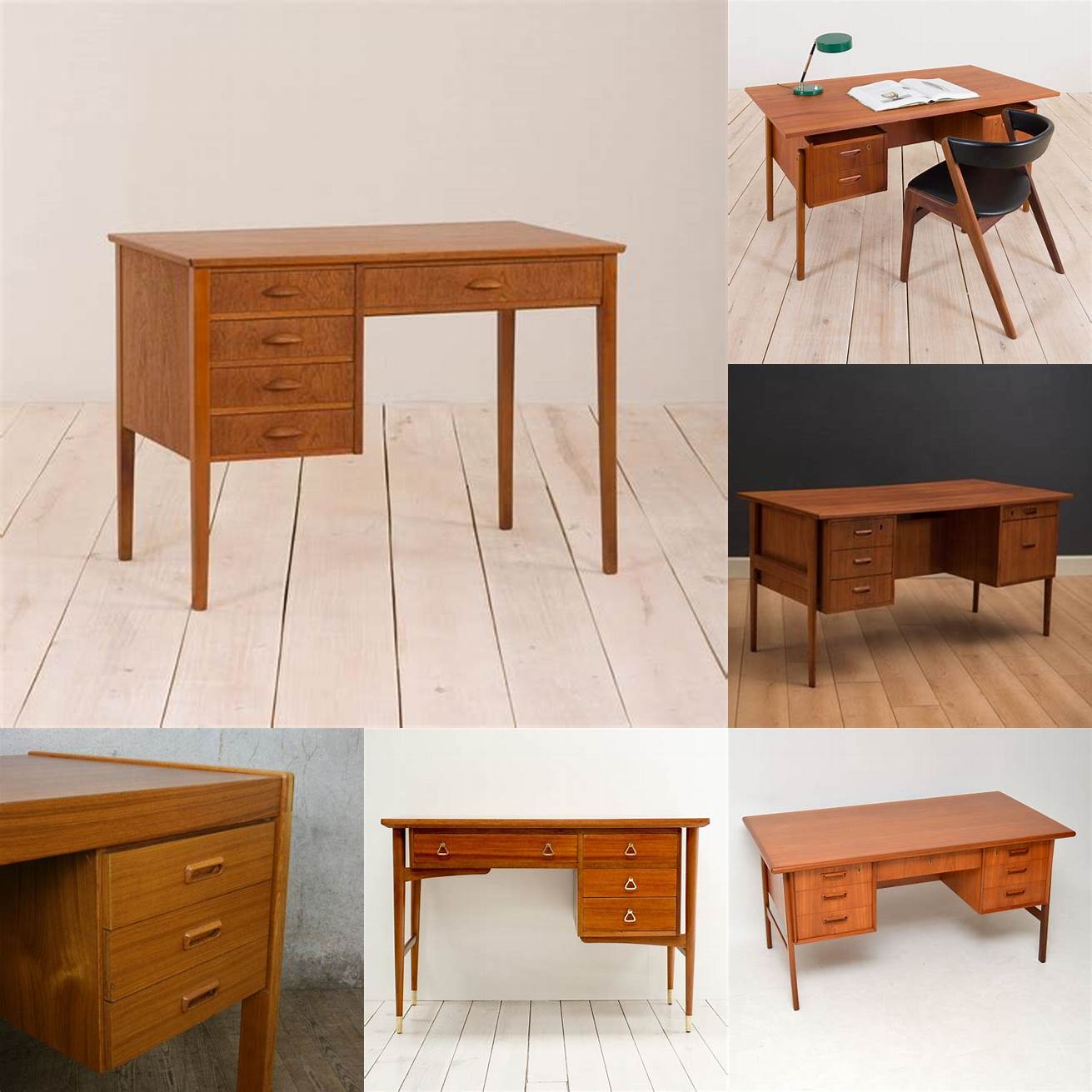 Vintage Teak Wood Desks