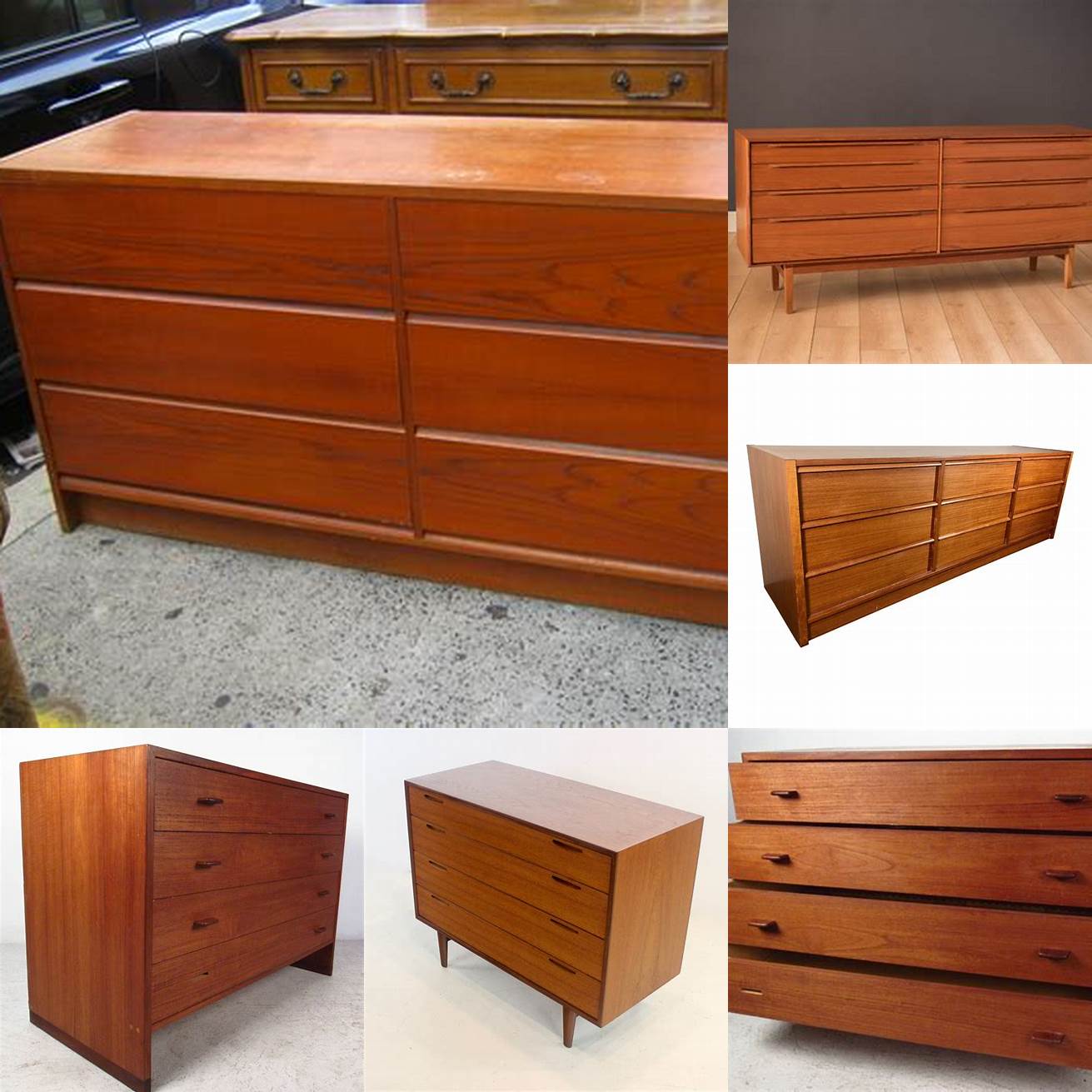 Vintage Teak Wood Dressers