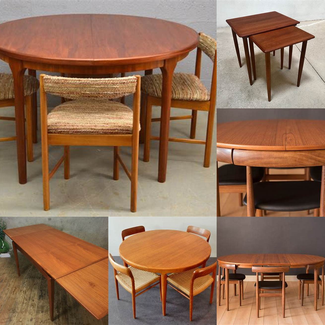 Vintage Teak Wood Table Sets