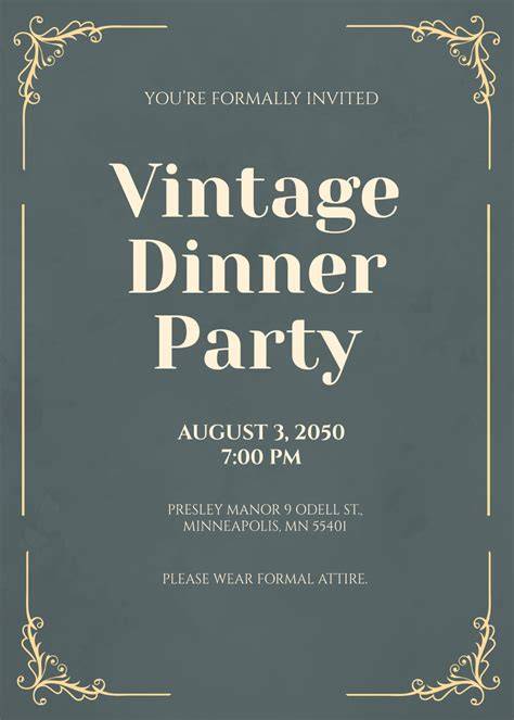 Vintage Invitation Template