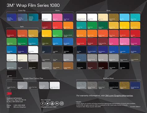 Vinyl Color Chart