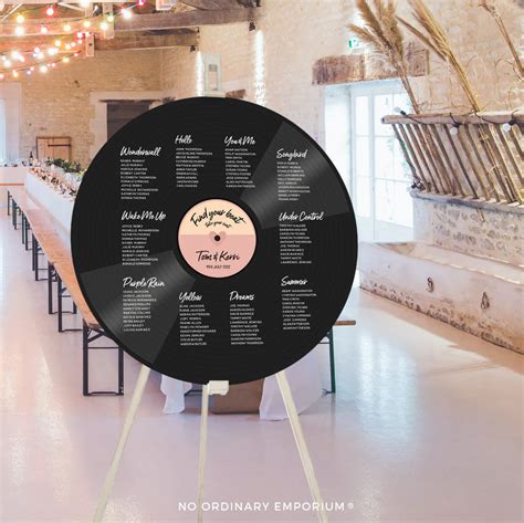 Vinyl Record Seating Chart