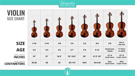 Violin Measurements Chart