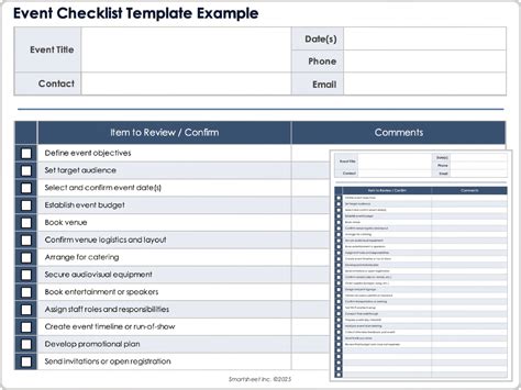 Virtual Event Checklist Template