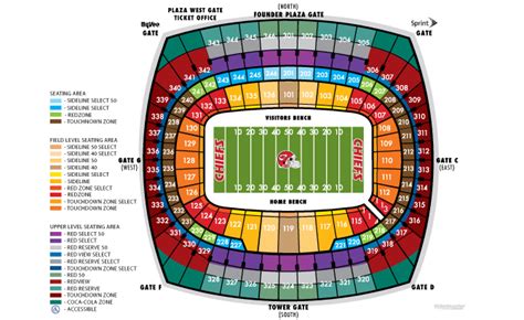 Virtual Seating Chart Of Arrowhead Stadium
