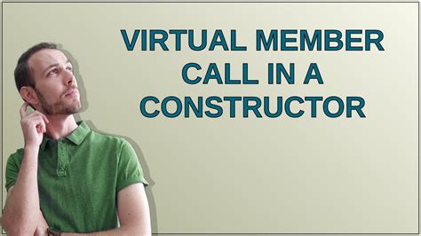 Virtual member call in a constructor