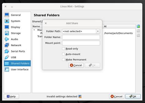 Virtualbox shared folder permissions closed