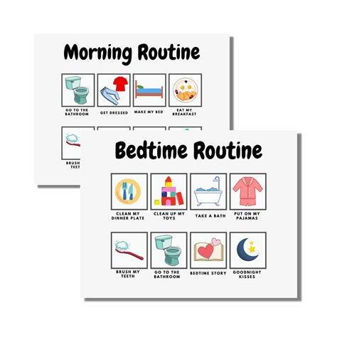 Visual Bedtime Routine Chart