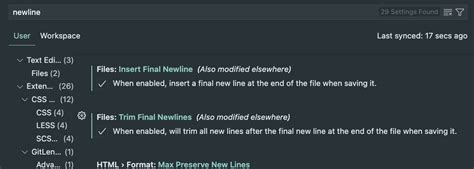 Visual Studio Code  Insert Newline at the End of Files