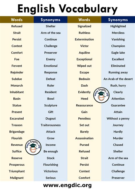 Vocabulary in English