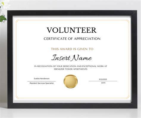 Volunteering Certificate Template