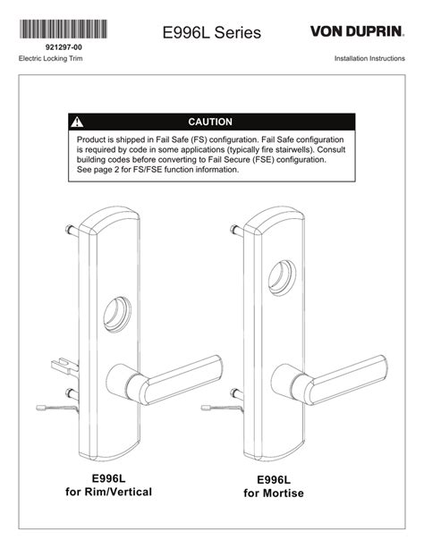 Von Duprin Templates