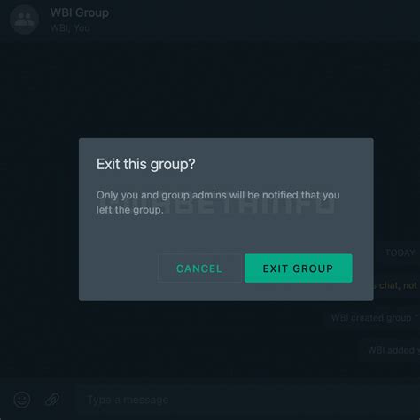 WA group exit etiquette