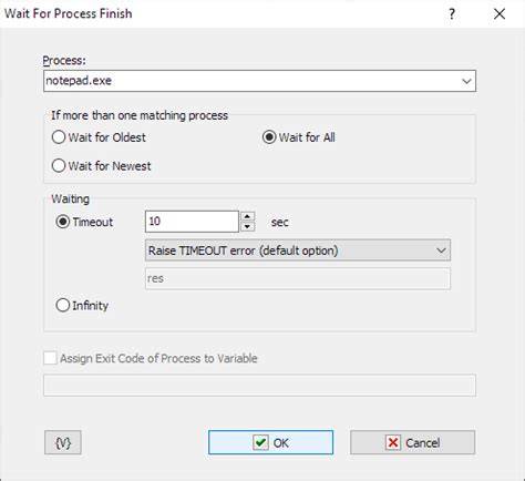 Wait for a process to finish