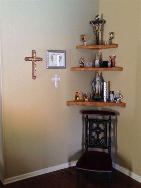 Wall-Mounted Storage in a Small Prayer Room