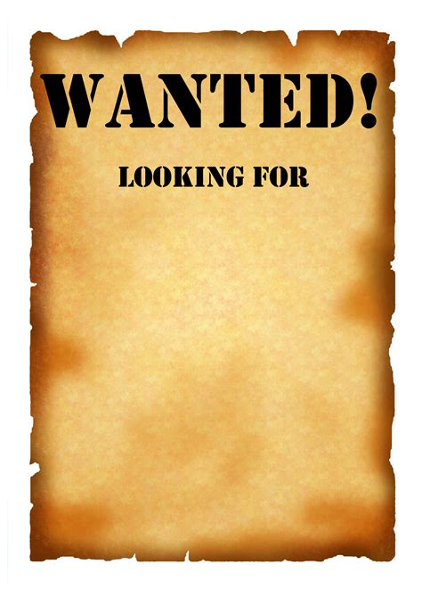 Wanted Sign Template Free