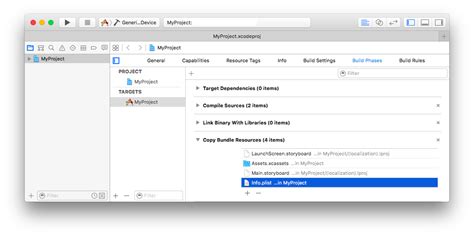 Warning The Copy Bundle Resources build phase contains this targets Infoplist file