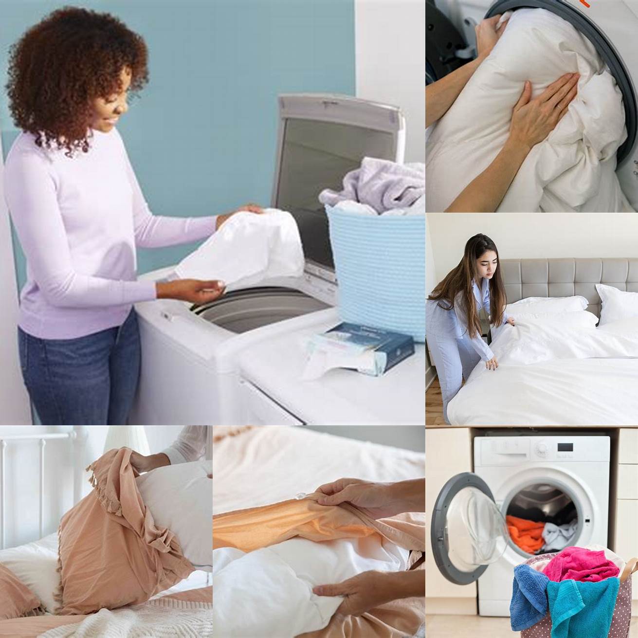 Wash Separately Wash your bedding separately from other items to avoid damage
