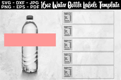 Water Bottle Template Labels