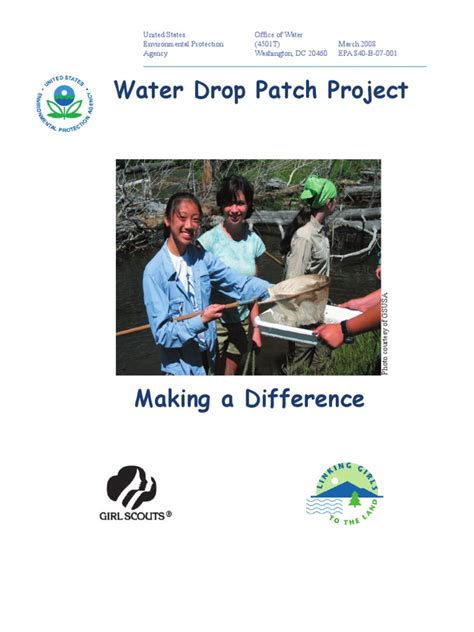Water Drop Patch Girl Scouts Program Catalogue