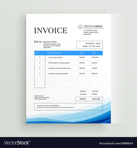 Wave Accounting Invoice Template