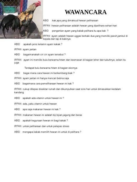 Wawancara Hewan