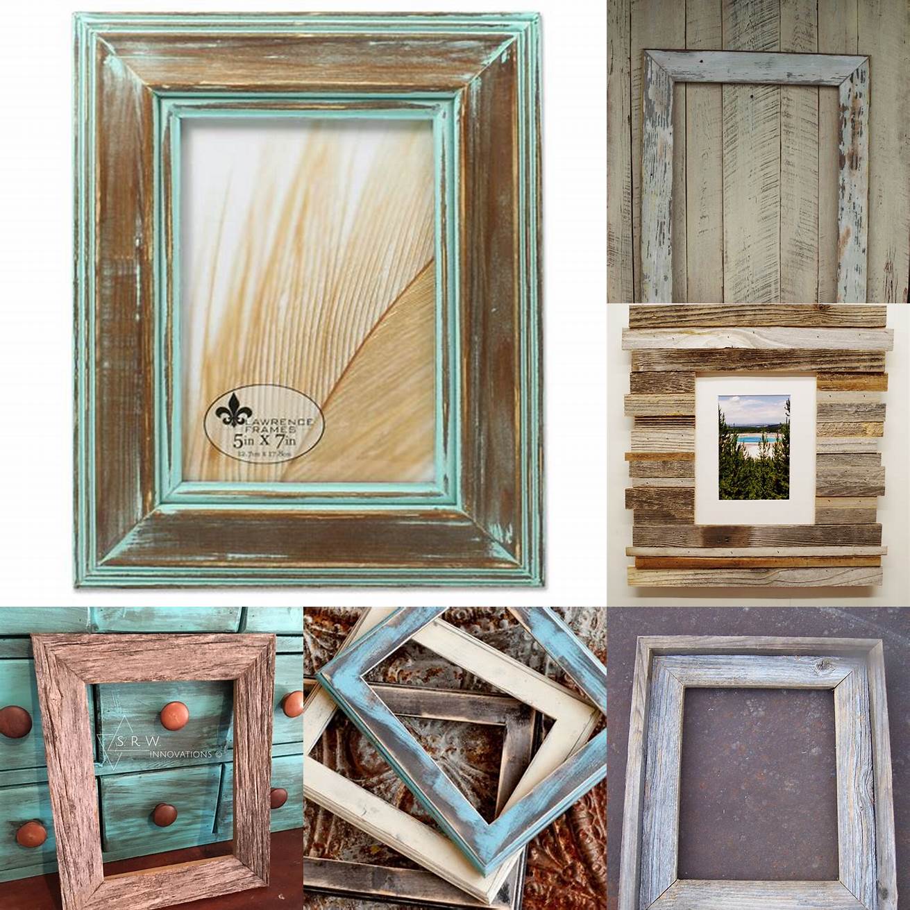 Weathered picture frames