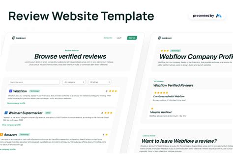 Web Page Review Template