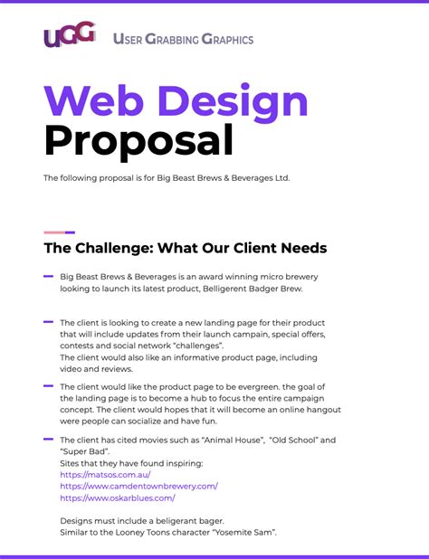 Website Development Proposal Template