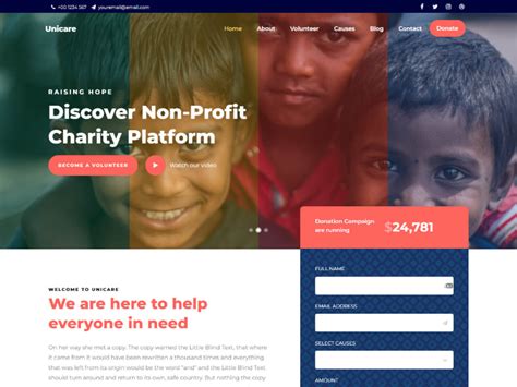 Website Templates For Charity Organizations